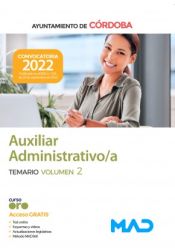 Auxiliar Administrativo/a. Temario volumen 2. Ayuntamiento de Córdoba de Ed. MAD