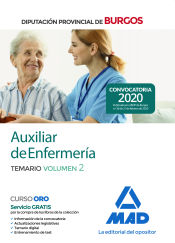 Auxiliar de enfermería de la Diputación Provincial de Burgos. Temario Volumen 2 de Ed. MAD