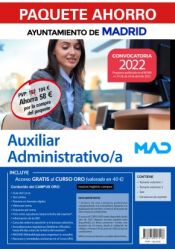 Paquete Ahorro Auxiliar Administrativo/a del Ayuntamiento de Madrid de Ed. MAD
