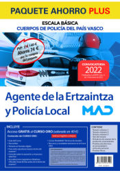 Paquete Ahorro PLUS Ertzaintza y Policía Local Comunidad Autónoma del País Vasco de Ed. MAD